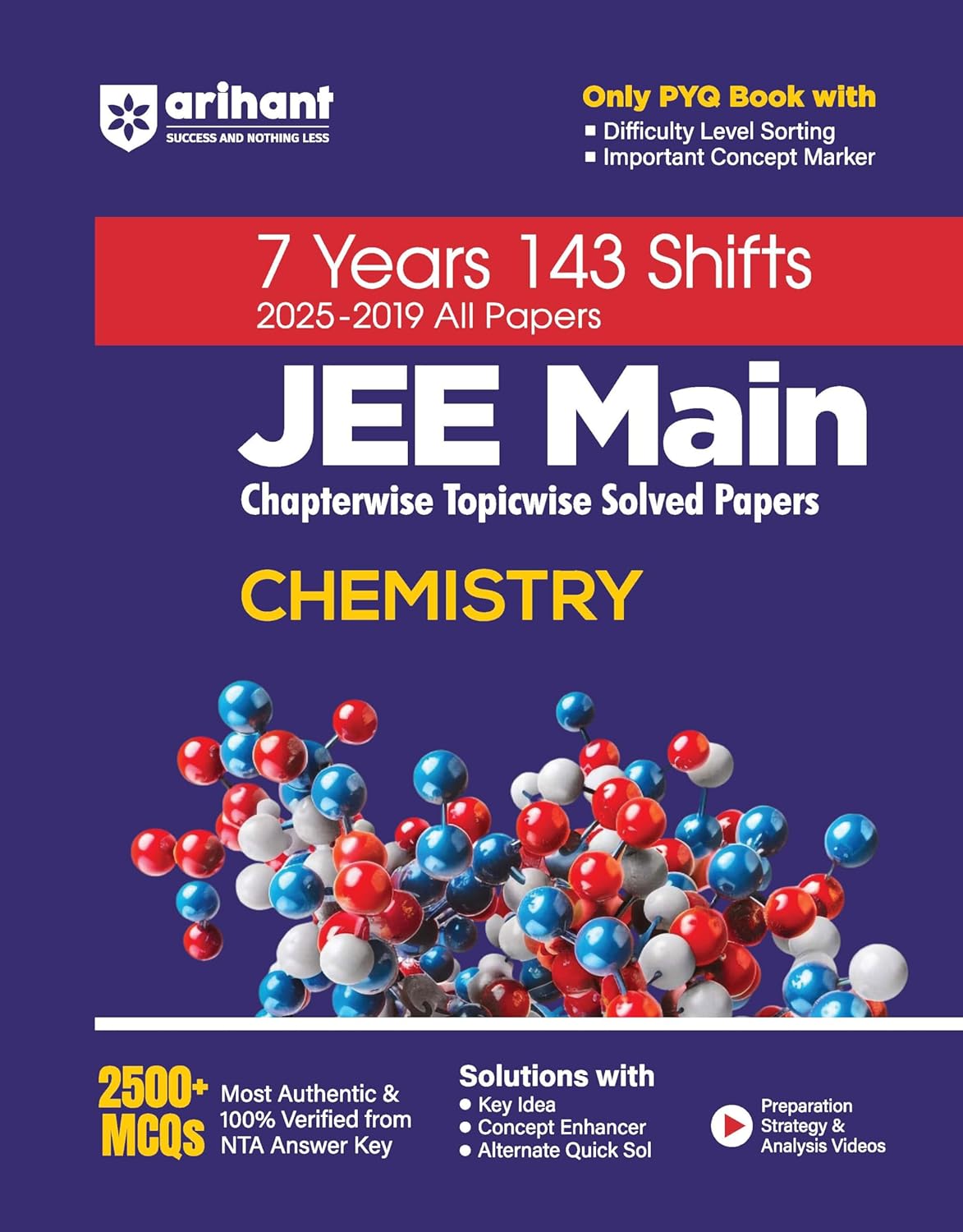 Arihant 7 Years JEE Main Chemistry Chapterwise & Topicwise Solved Papers