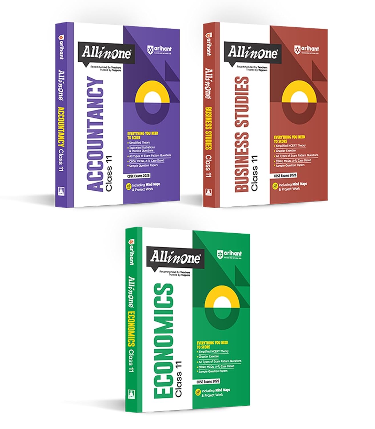 Arihant All In One Combo Class 11th Accountancy, Business studies, Economics Based On Latest NCERT for CBSE Exam 2025-26 (Set of 3 Books)