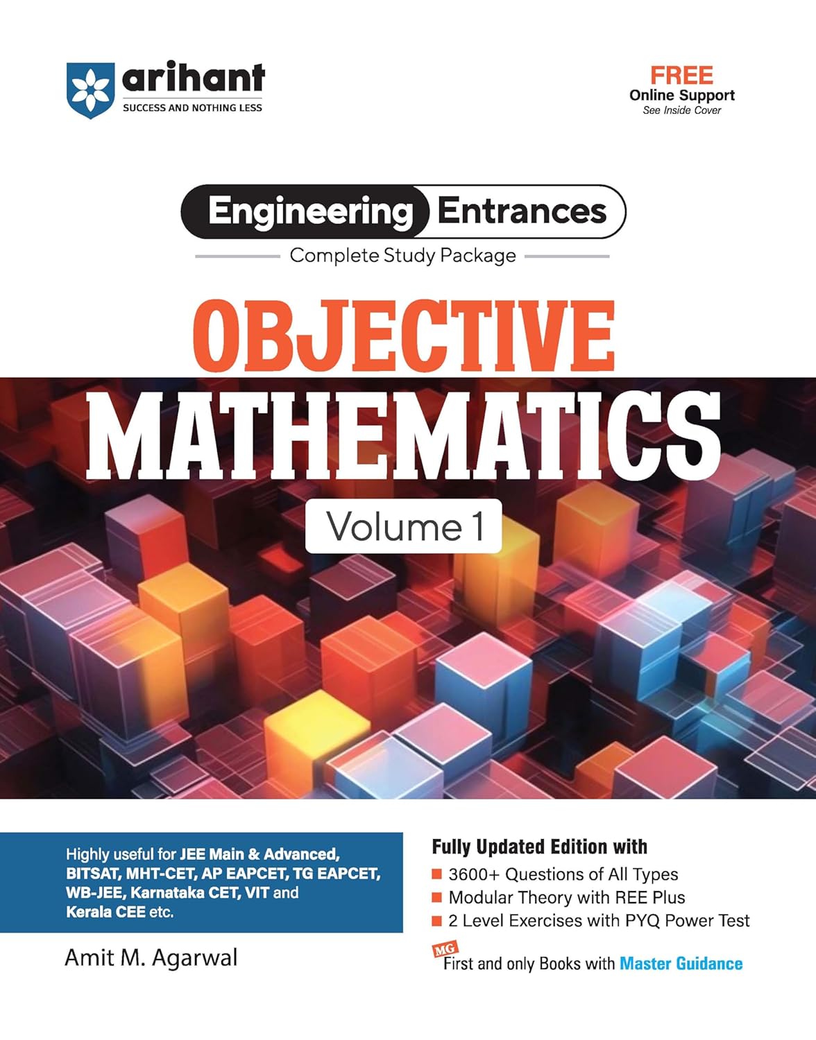 Arihant JEE Main Objective Mathematics for Volume 1 | Complete Study Package & Advanced, BITSAT, CET, VIT & Other Engineering Entrances 2025-2026