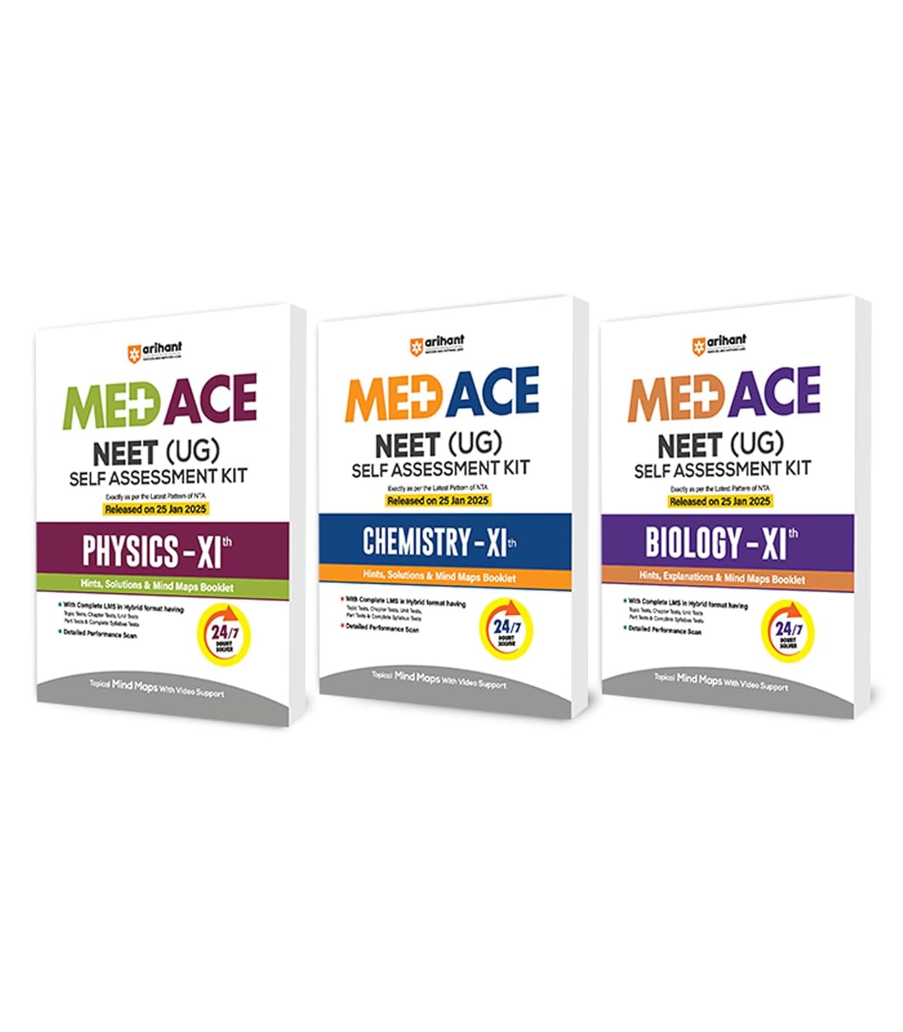 Arihant MED ACE NEET (UG) Self Assessment Kit Physics, Chemistry, Biology for Class 11th