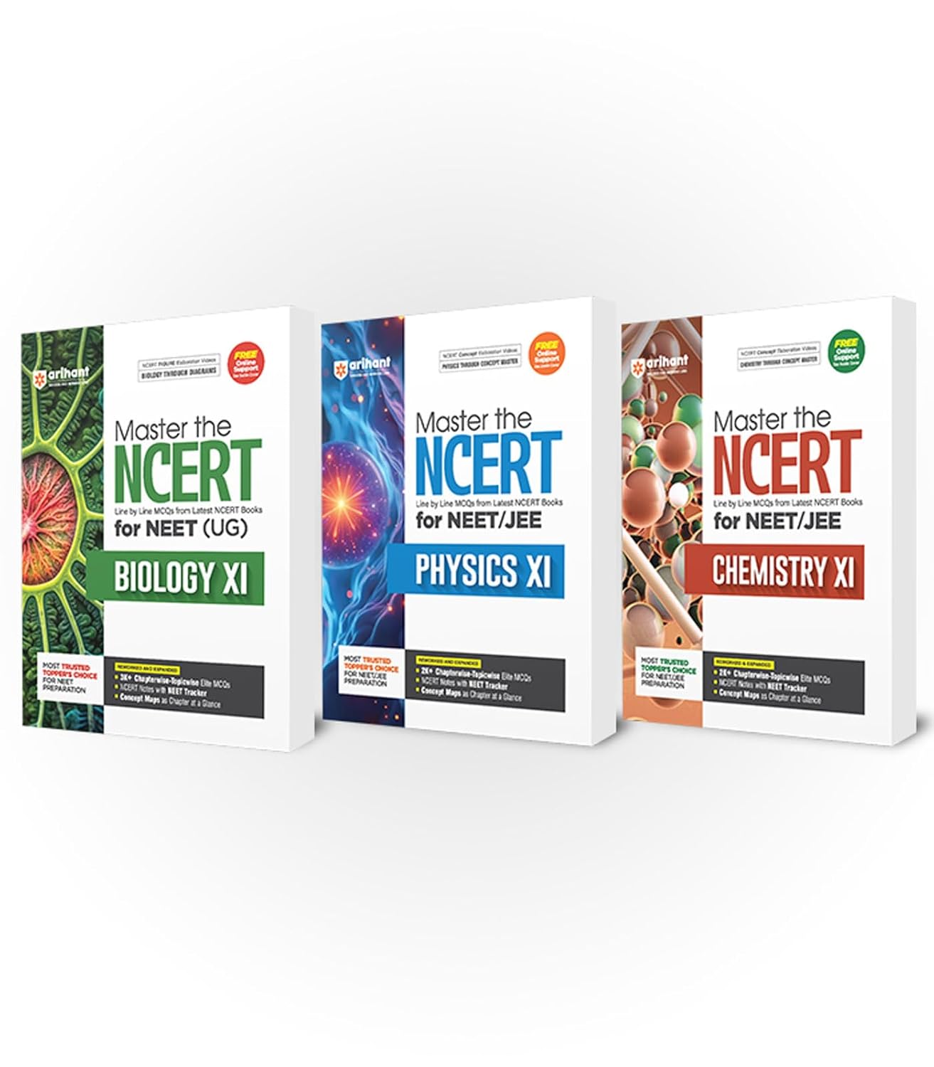 Arihant Master the NCERT Biology, Physics, Chemistry Class 11 for NEET/CUET 2026 (Set fo 3)