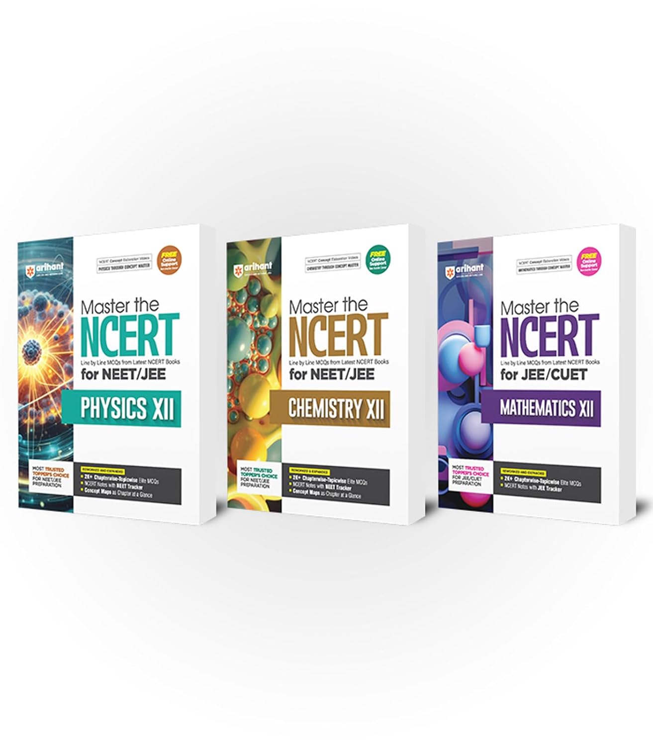Arihant Master the NCERT Mathematics, Physics, Chemistry Class 12 for JEE/CUET 2026 (Set fo 3)