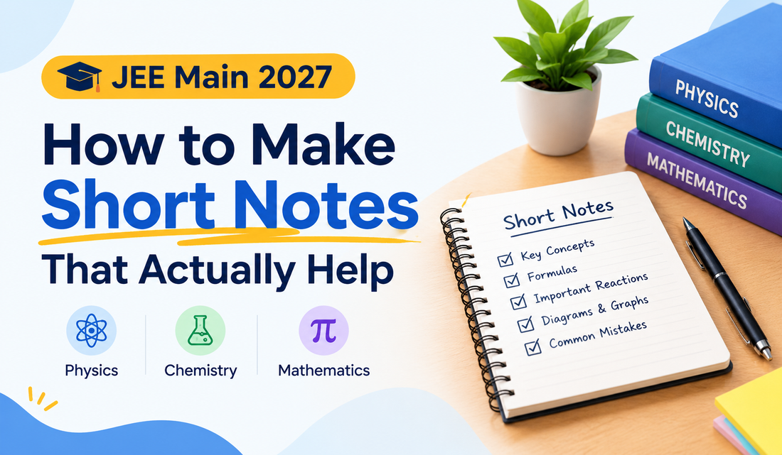 JEE Main 2027: How to Make Short Notes That Actually Help