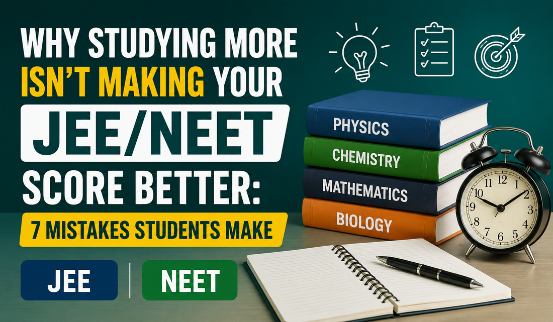 Why Studying More Isn't Making Your JEE/NEET Score Better: 7 Mistakes Students Make