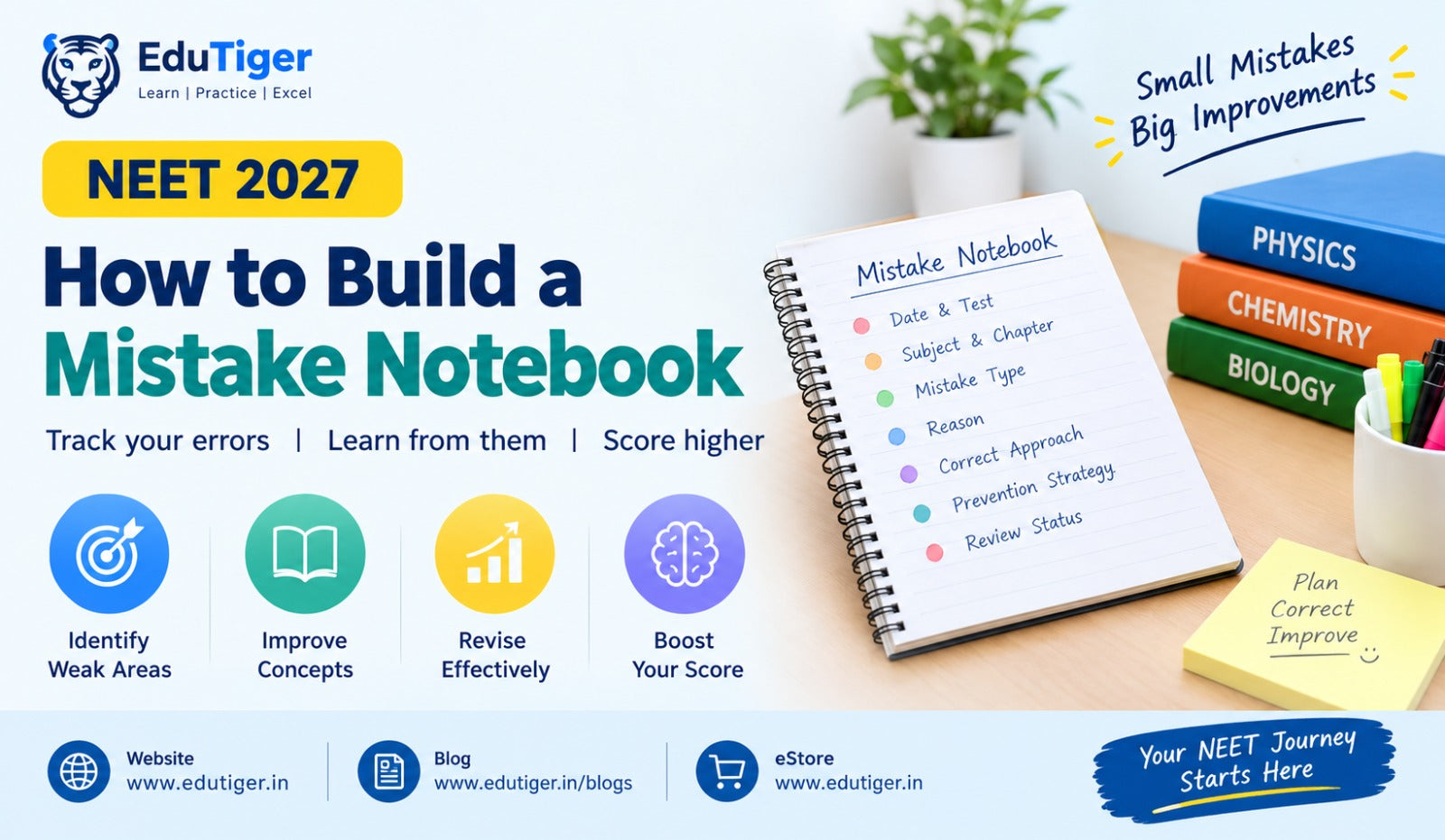 NEET 2027: How to Build a Mistake Notebook – EduTiger