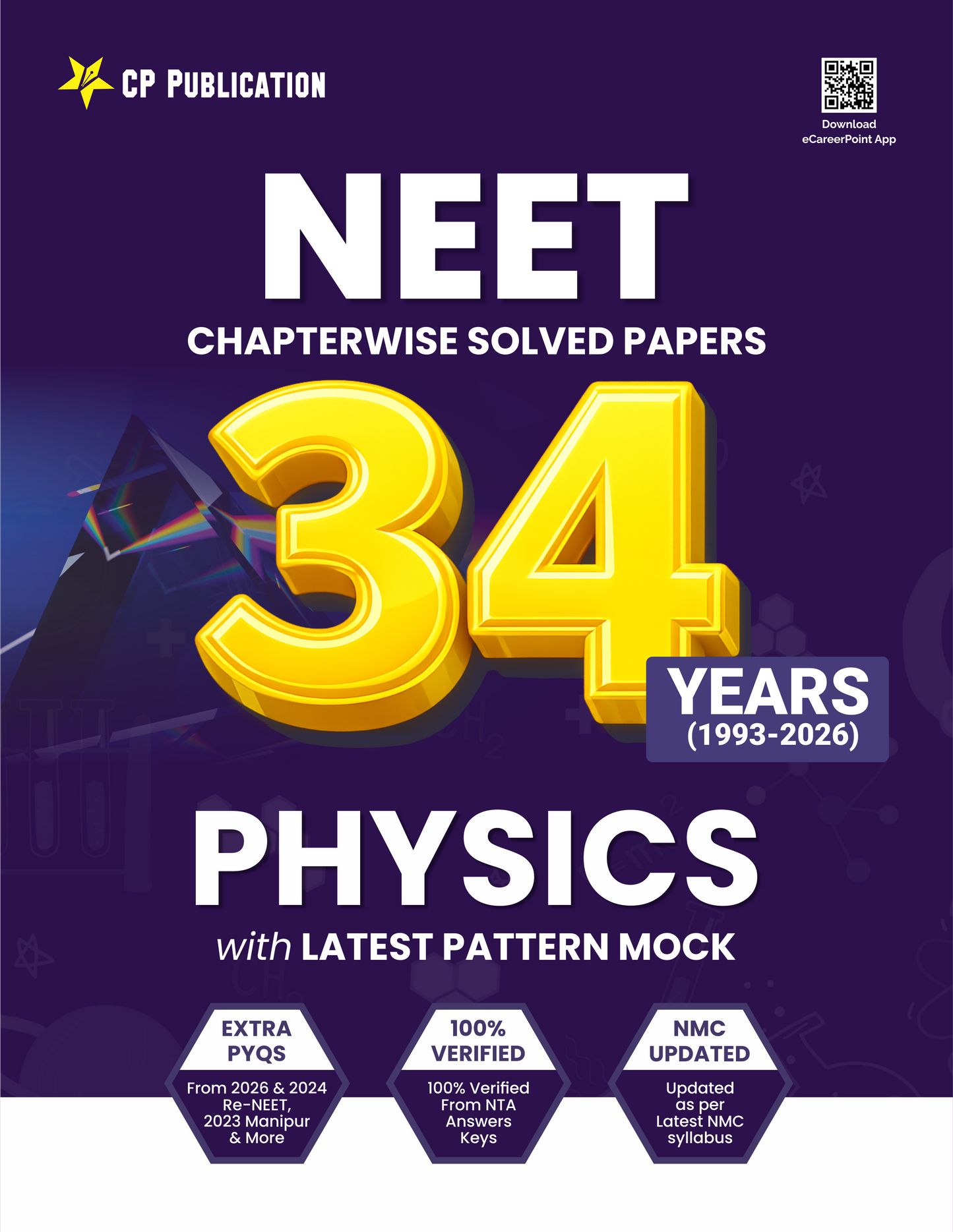 34 Years NEET Previous Year Solved Question Papers Physics PYQ (2026 - 1993) Chapterwise Solutions For NEET Exam 2027