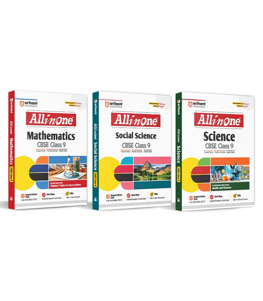 All In One Mathematics, Social Science, Science, Class 9th Based On Latest NCERT For CBSE Exams 2025