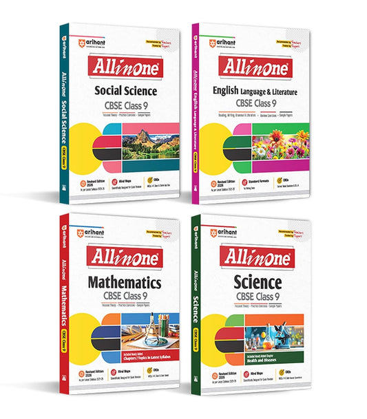 All In One Science, Social Science, Mathematics, English Language & Literature, Class 9th Based On Latest NCERT For CBSE Exams 2025