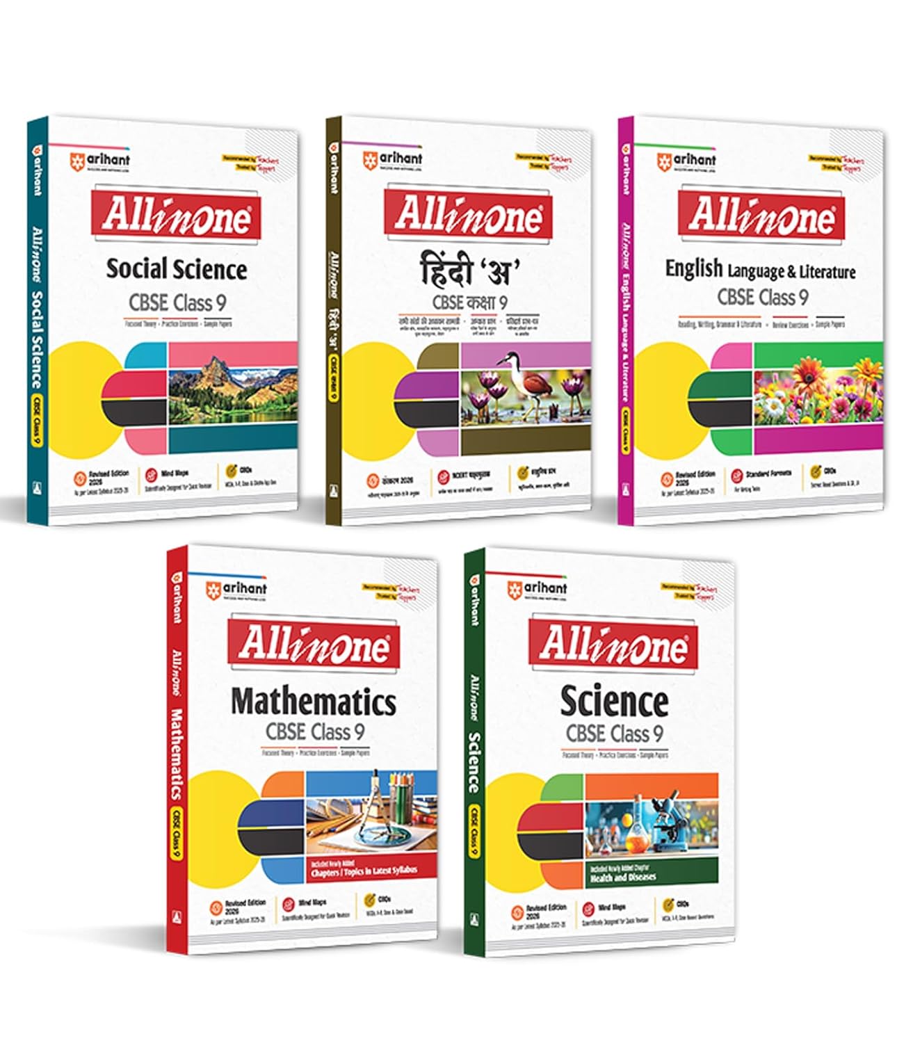 All In One Science, Social Science, Mathematics, English Language & Literature, HindiA, Class 9th Based On Latest NCERT For CBSE Exams 2025