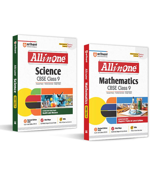 Arihant All In One Combo Class 9th Science, Mathematics Based On Latest NCERT for CBSE Exam 2025-26 (Set of 2 Books)
