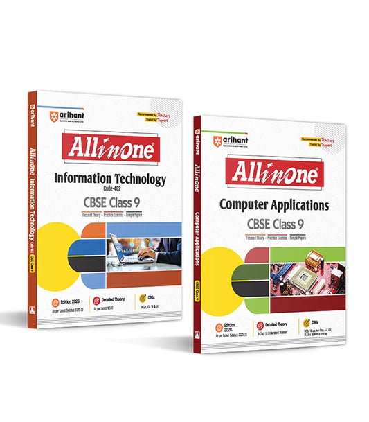 Arihant All In One Information Technology, Computer, Class 9th Based On Latest NCERT For CBSE Exams 2025-26 (Set of 2 Books)