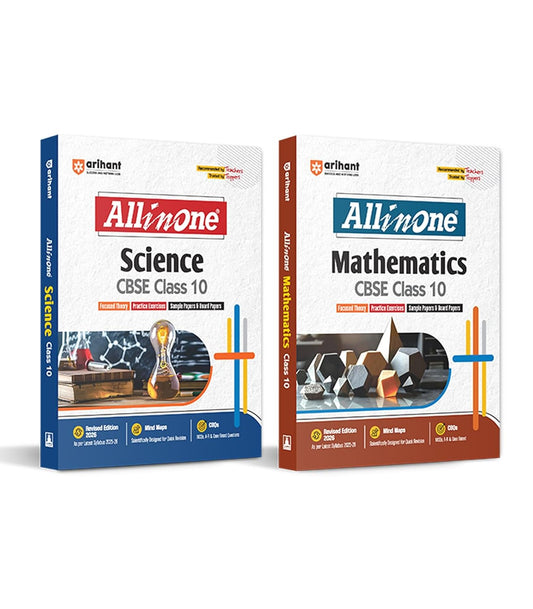 Arihant All In One Science, Mathematics Class 10th Based On Latest NCERT For CBSE Exams 2025-26 (Set of 2 Books)