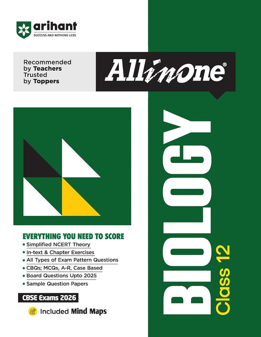Arihant All in One Biology Class 12 for CBSE Exams 2025-26