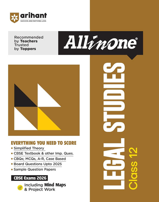 Arihant All in One Legal Studies Class 12 for CBSE Exams 2025-26