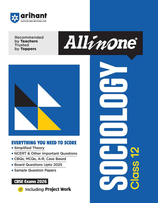 Arihant All in One Sociology Class 12 for CBSE Exams 2025-26
