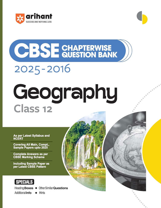 Arihant CBSE Chapterwise Question Bank 2025–2016 for Class 12 Geography