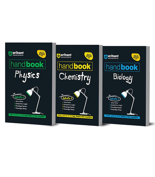 Arihant Handbook Physics, Chemistry, Biology Class 11 and 12 | English Medium