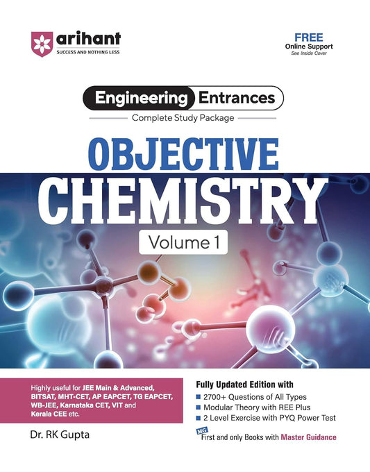 Arihant JEE Main Objective Chemistry for Volume 1 | Complete Study Package & Advanced, BITSAT, CET, VIT, NEET & Other Engineering Entrances 2025-2026