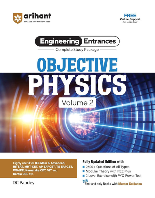Arihant JEE Main Objective Physics for Volume 2 | Complete Study Package & Advanced, BITSAT, CET, VIT, NEET & Other Engineering Entrances 2025-2026