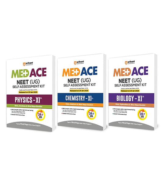 Arihant MED ACE NEET (UG) Self Assessment Kit Physics, Chemistry, Biology for Class 11th