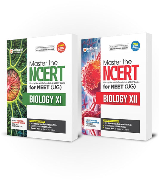 Arihant Master the NCERT Biology Class 11 and 12 for JEE/CUET 2026 (Set fo 2)
