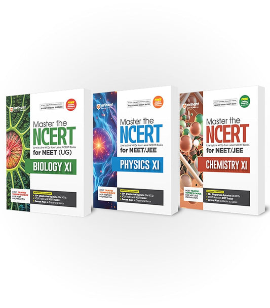 Arihant Master the NCERT Biology, Physics, Chemistry Class 11 for NEET/CUET 2026 (Set fo 3)
