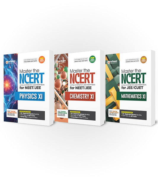 Arihant Master the NCERT Mathematics, Physics, Chemistry Class 11 for JEE/CUET 2026 (Set fo 3)