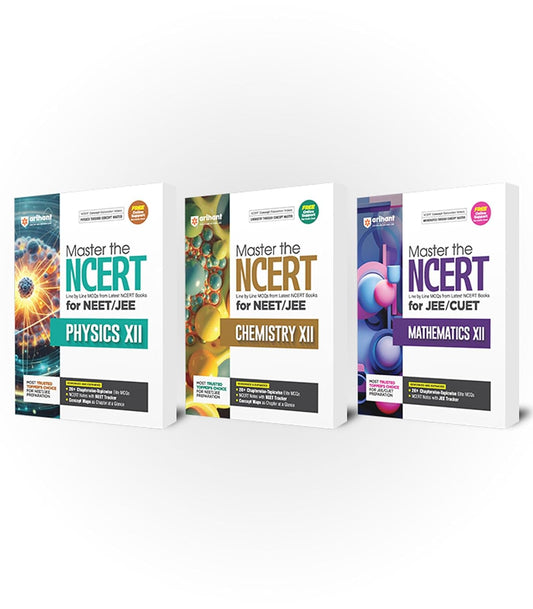 Arihant Master the NCERT Mathematics, Physics, Chemistry Class 12 for JEE/CUET 2026 (Set fo 3)