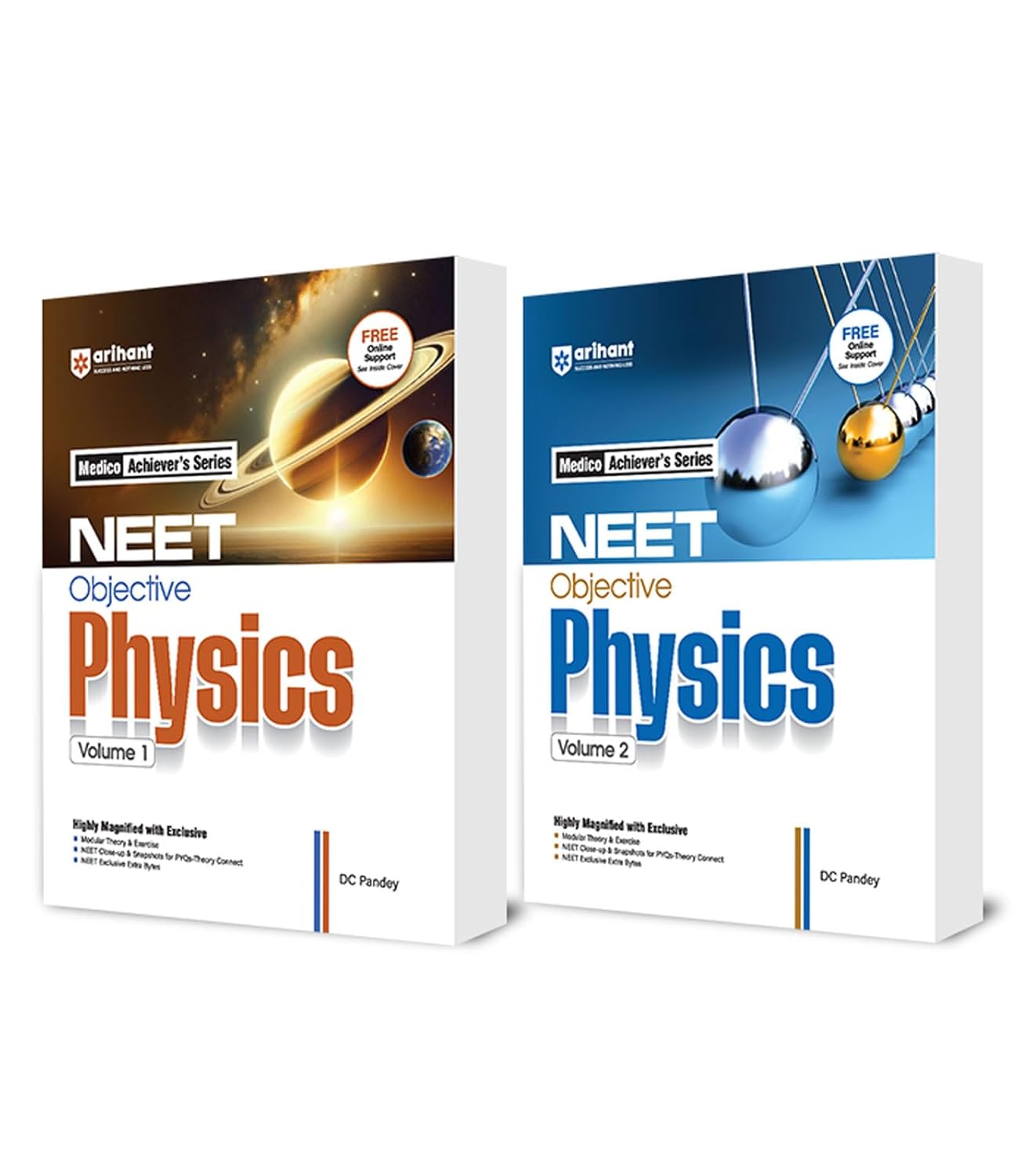Arihant NEET Objective Physics Volume 1 and 2 by DC Pandey (Set of 2)