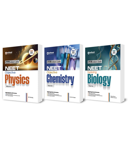 Arihant NEET Objective Physics, Chemistry, Biology Volume 1 by DC Pandey (Set of 3)