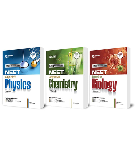 Arihant NEET Objective Physics, Chemistry, Biology Volume 2 by DC Pandey (Set of 3)