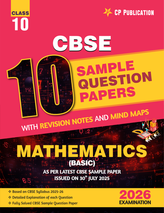 CBSE 10 Sample Question Papers Class 10 Mathematics (Basic) for 2026 Board Exam