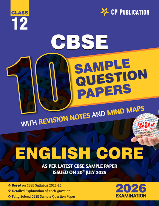 CBSE 10 Sample Question Papers Class 12 English Core for 2026 Board Exam