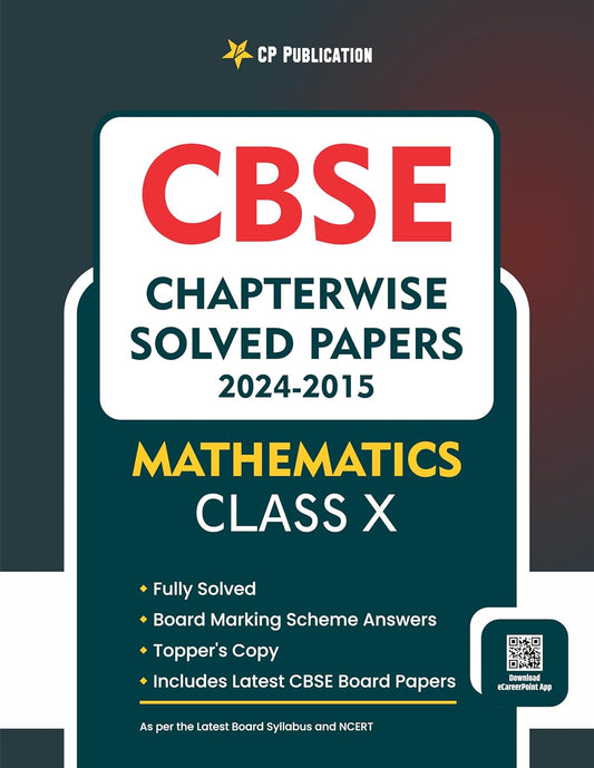 CBSE Chapterwise Question Bank Class 10 Maths Solved Papers 2015 to 2024 by Career Point Kota
