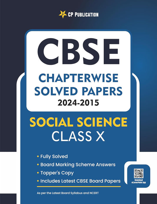 CBSE Chapterwise Question Bank Class 10 Social Science Solved Papers 2015 to 2024