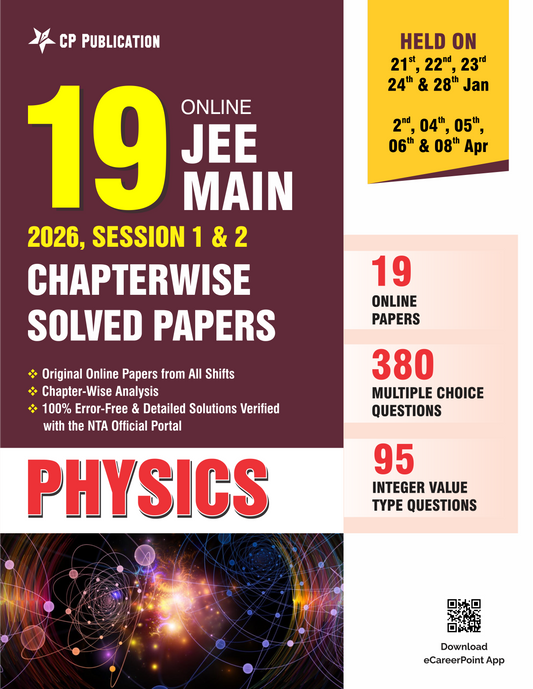 JEE Main 2026 Chapterwise Solved Papers Physics by Career Point Kota